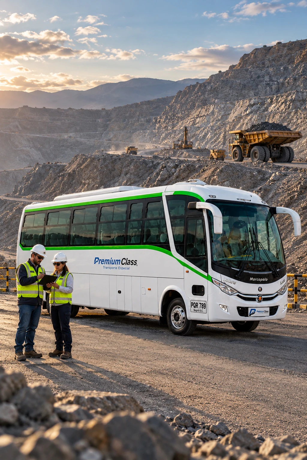 Bus Premium Class integrado a una operación minera
